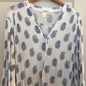 H&M button up sack dress